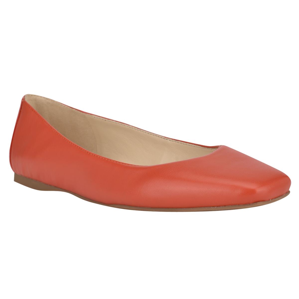 Ballerine Nine West Alena Square-Embout Femme Orange | 0963FEUOD