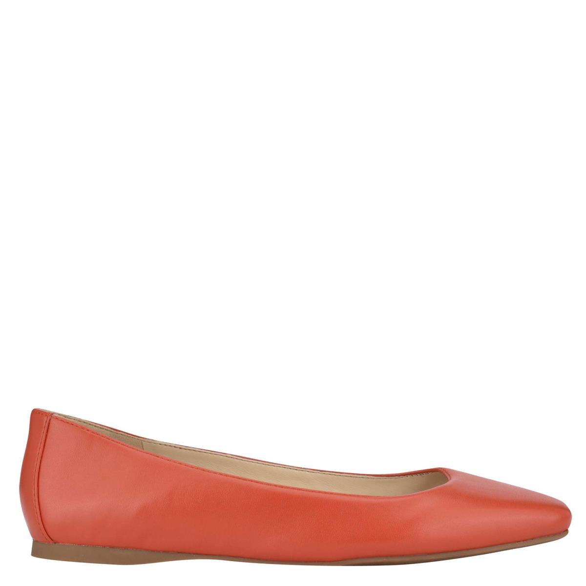 Ballerine Nine West Alena Square-Embout Femme Orange | 0963FEUOD