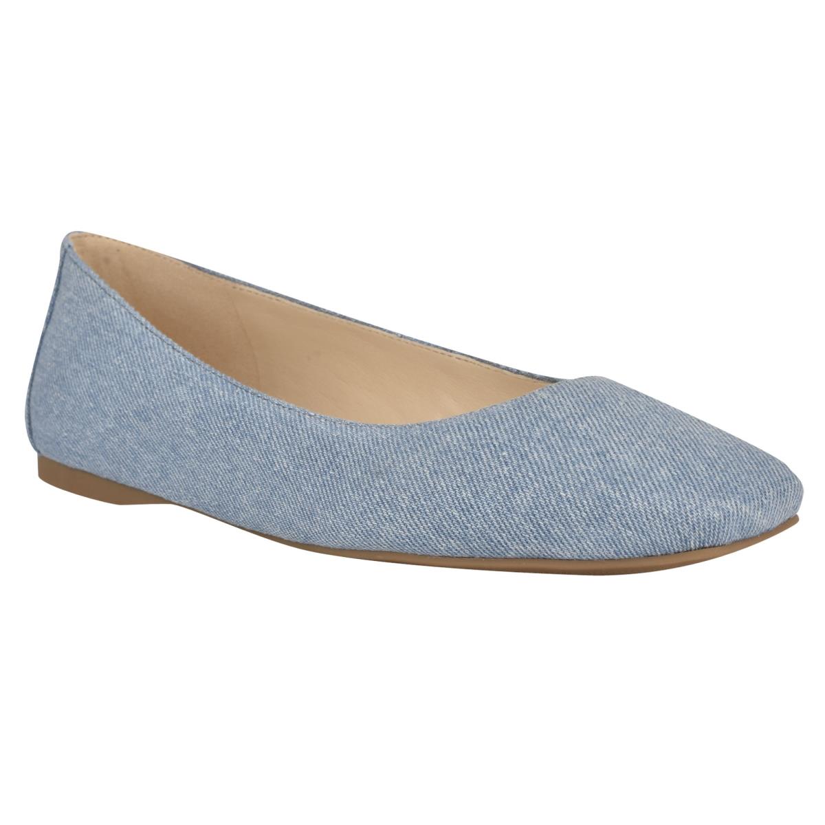 Ballerine Nine West Alena Square-Embout Femme Bleu | 2857WTXQS