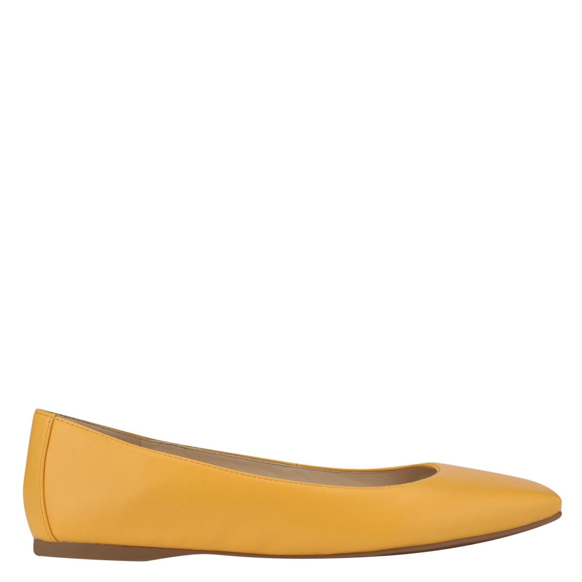 Ballerine Nine West Alena Square-Embout Femme Jaune | 7036UCXVL