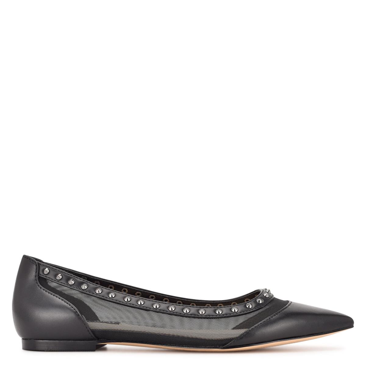 Ballerine Nine West Bizzie Pointy Embout Femme Noir | 6204CJLNB