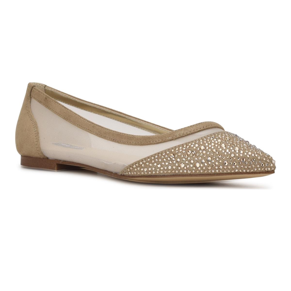 Ballerine Nine West Bogus Pointy Embout Femme Beige | 2076FMAXS