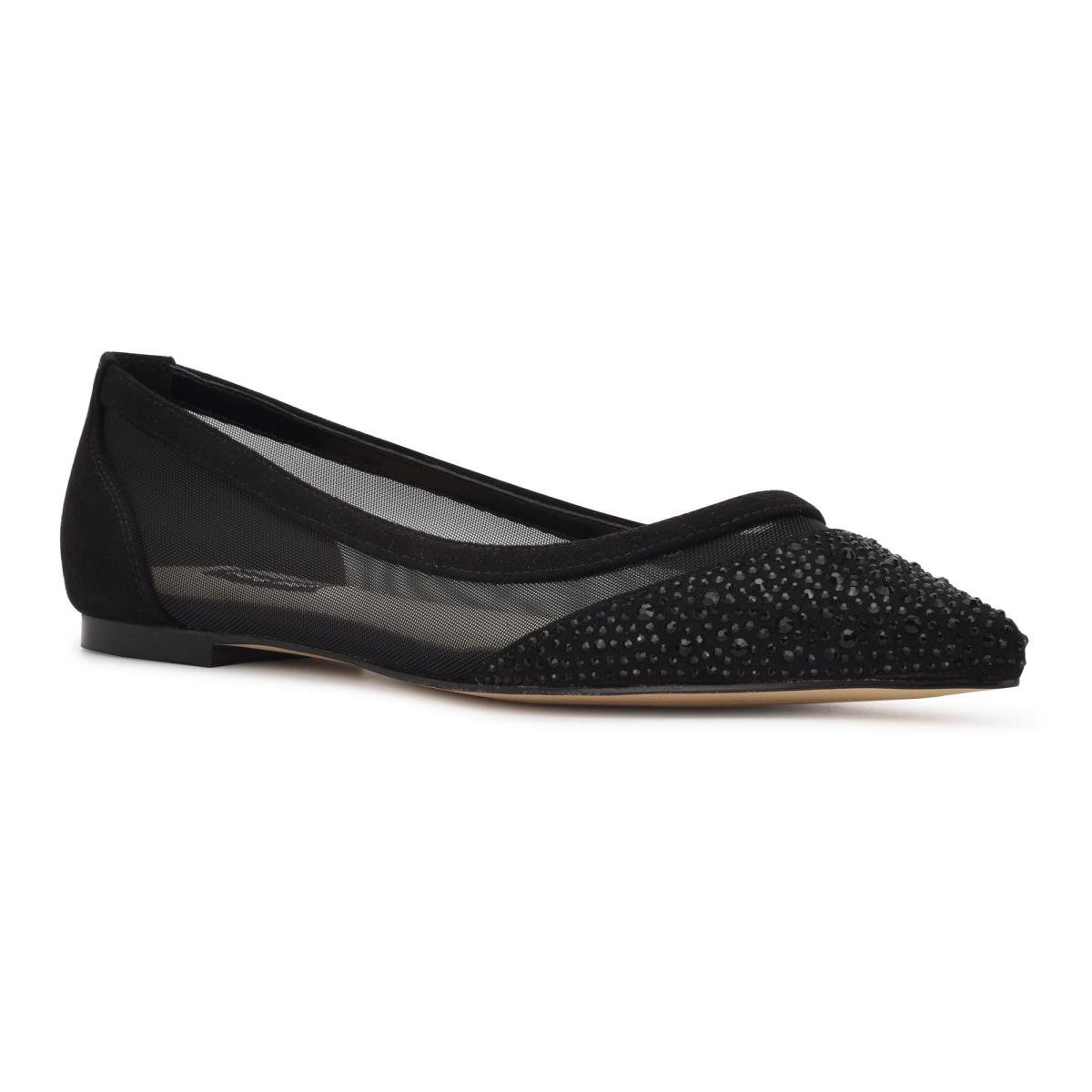 Ballerine Nine West Bogus Pointy Embout Femme Noir Noir | 5940RGEXD