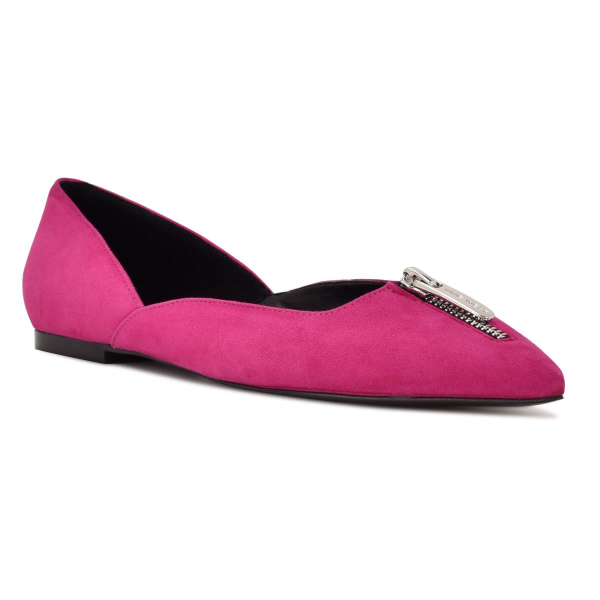 Ballerine Nine West Brina Pointy Embout Femme Rose | 8379ZPEQD