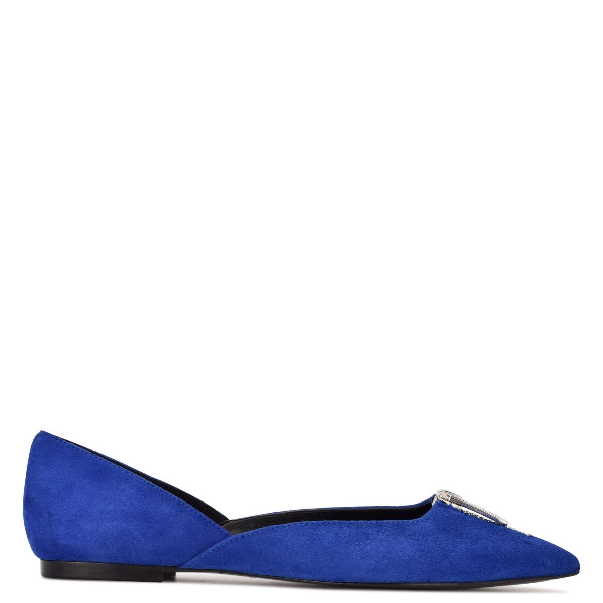 Ballerine Nine West Brina Pointy Embout Femme Bleu Foncé | 9483XZIWJ