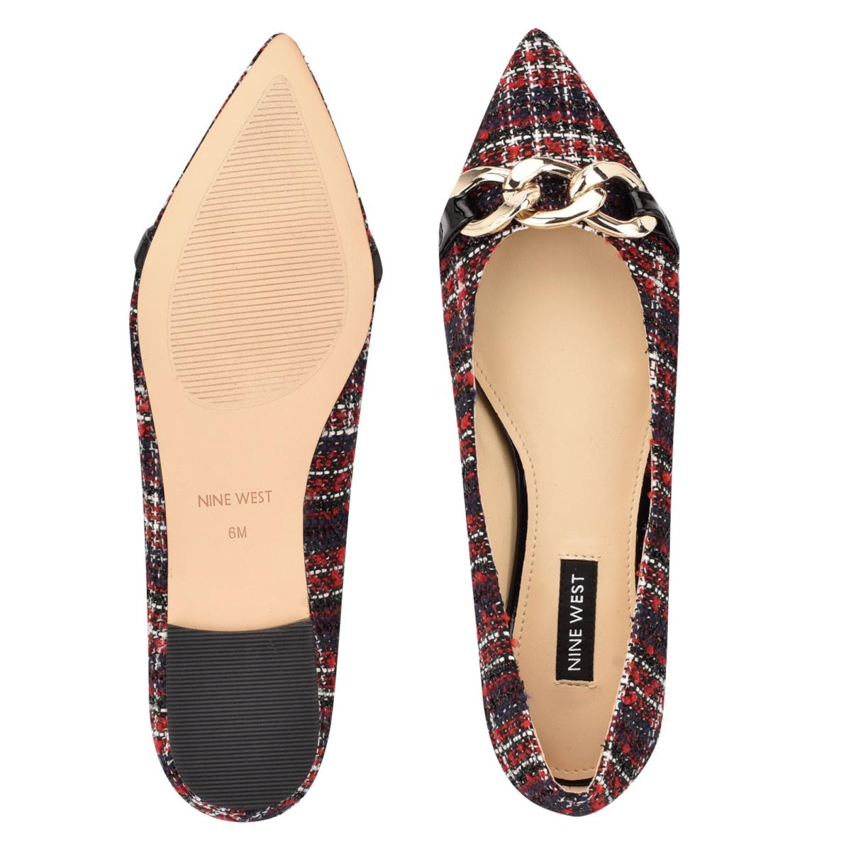 Ballerine Nine West Brinks Pointy Embout Femme Rouge | 1834QZIPL