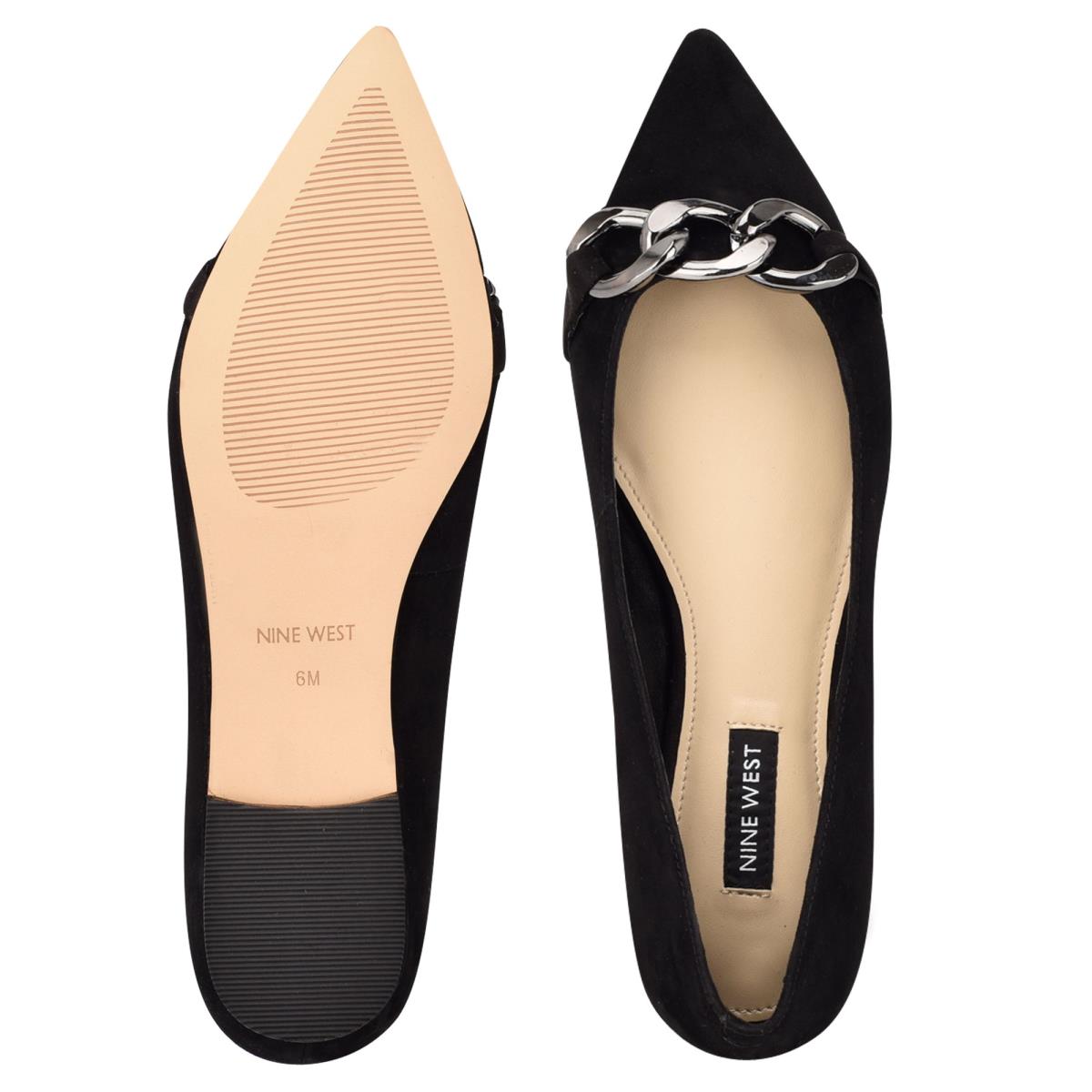 Ballerine Nine West Brinks Pointy Embout Femme Noir | 2483WIRMD