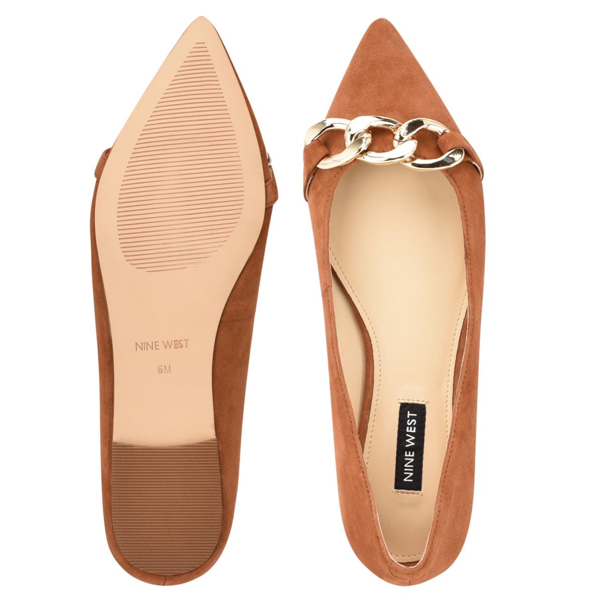 Ballerine Nine West Brinks Pointy Embout Femme Beige | 3712KCQWX