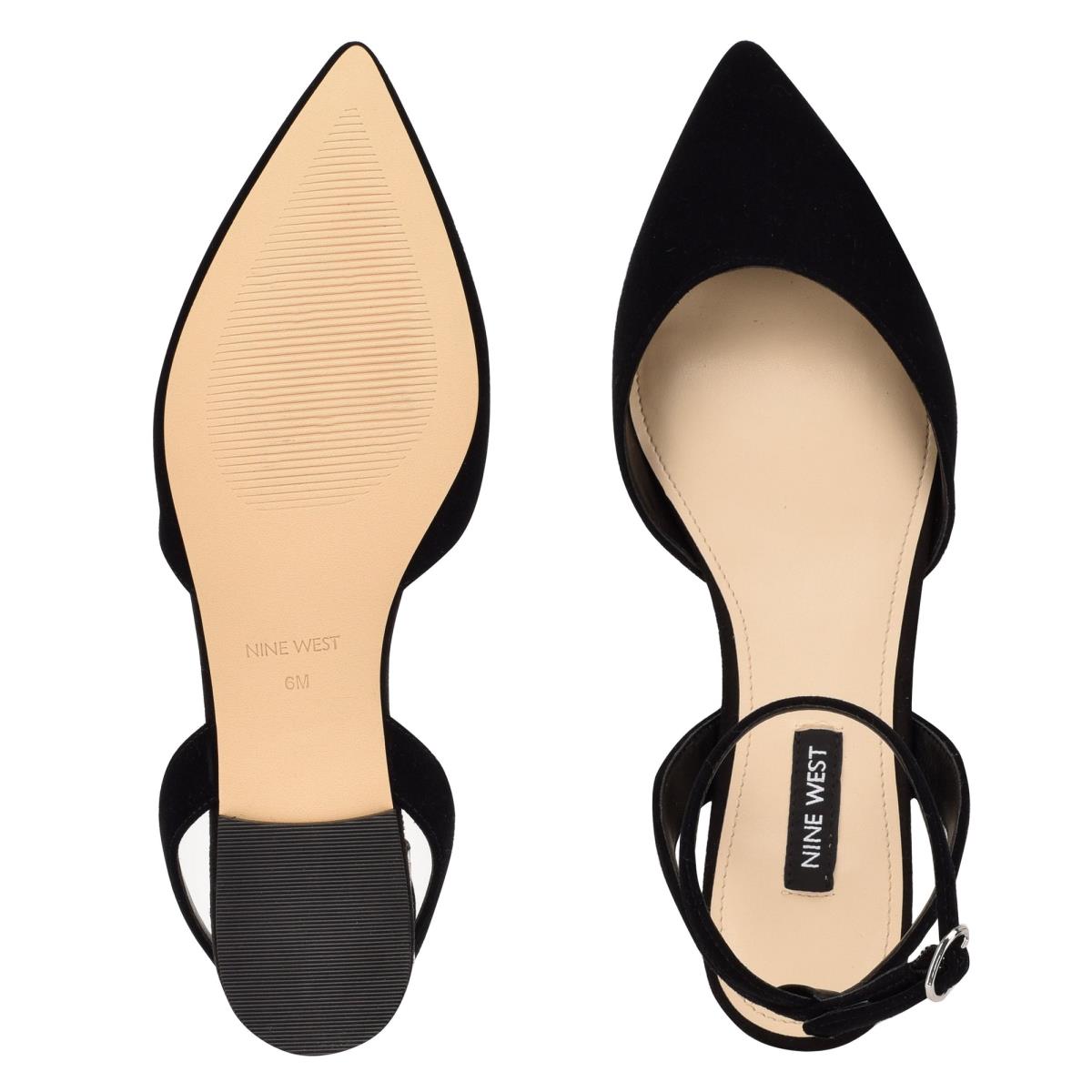 Ballerine Nine West Briy Pointy Embout Femme Noir | 5410PBZNJ