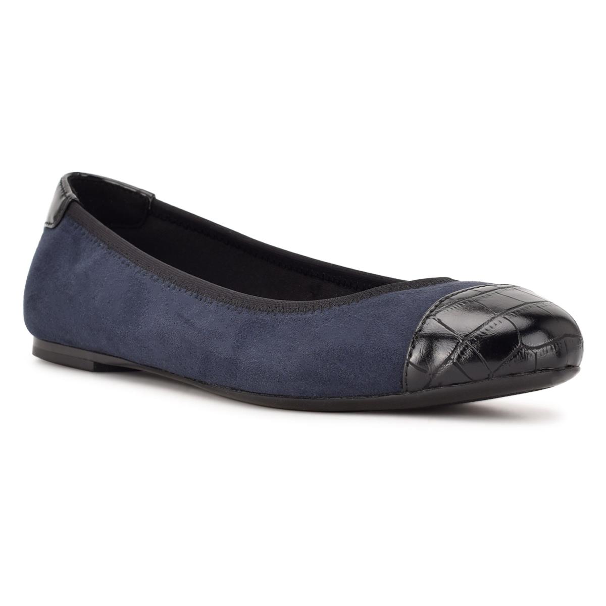 Ballerine Nine West Capted Ballet Femme Bleu Marine | 5071CPRJX