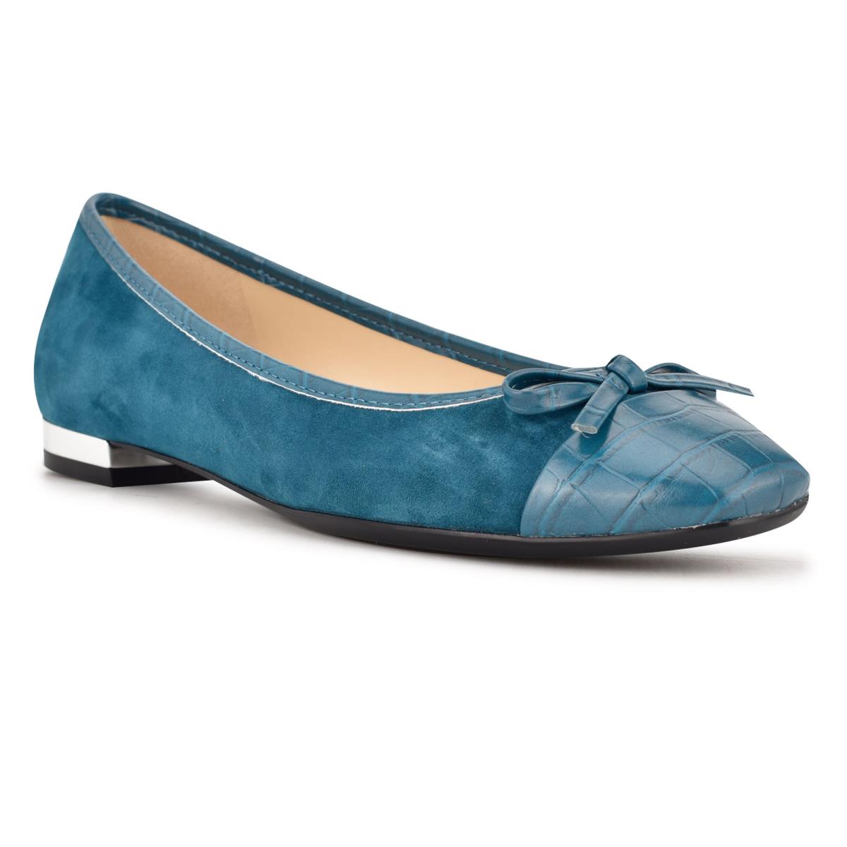 Ballerine Nine West Olly 9x9 Ballet Femme Turquoise | 5341AHPYT