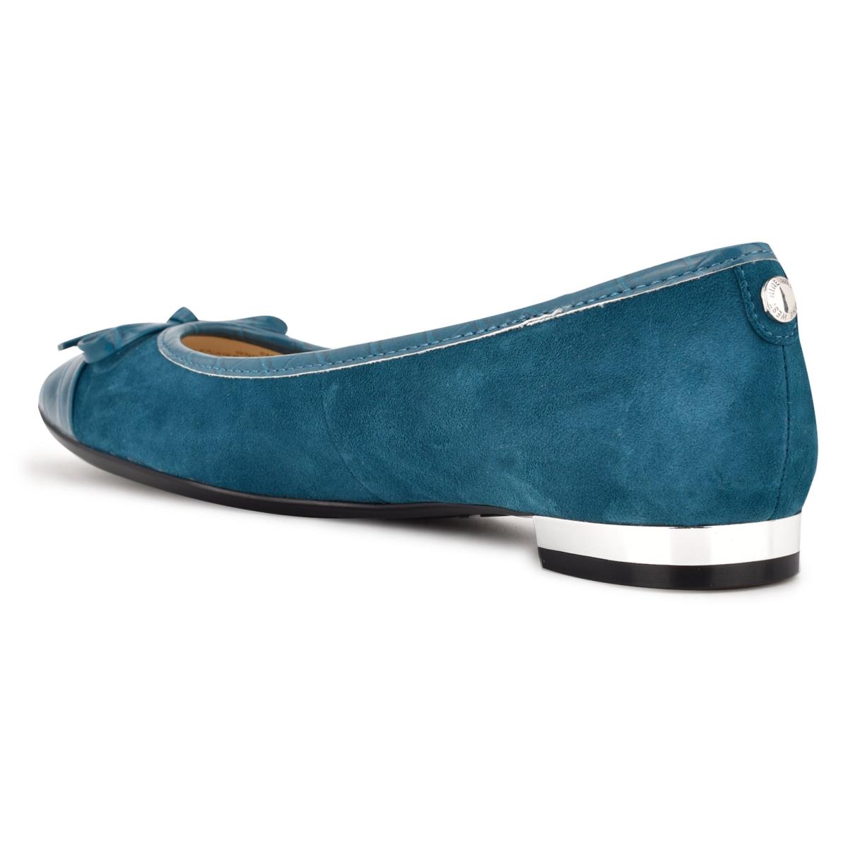 Ballerine Nine West Olly 9x9 Ballet Femme Turquoise | 5341AHPYT