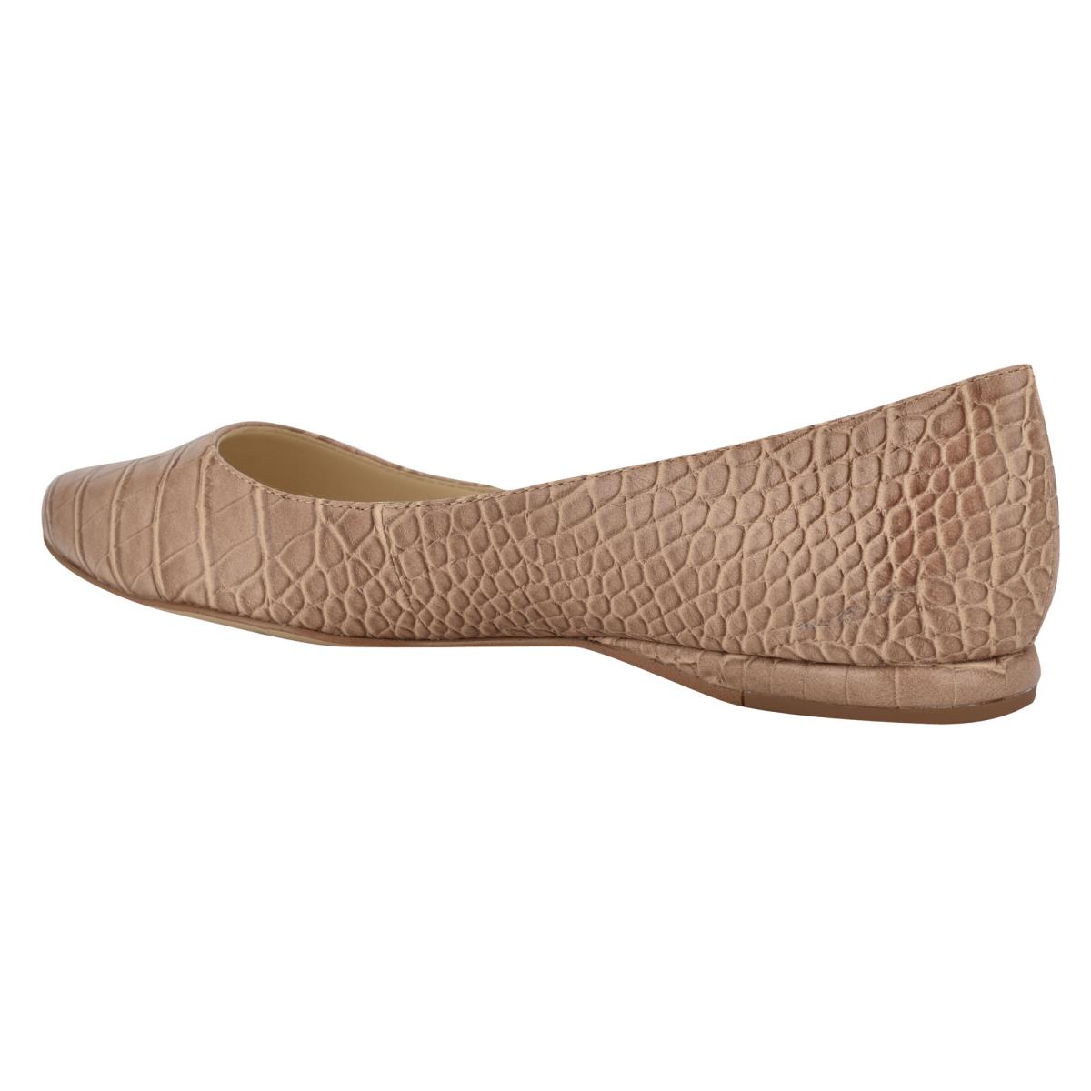 Ballerine Nine West Speakup Almond Embout Femme Abricot Serpent | 1275JXRGA