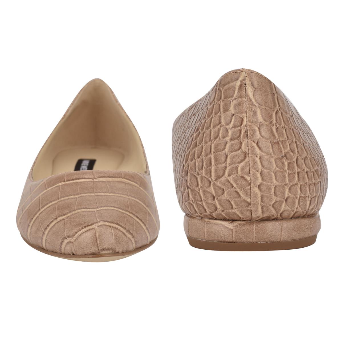 Ballerine Nine West Speakup Almond Embout Femme Abricot Serpent | 1275JXRGA