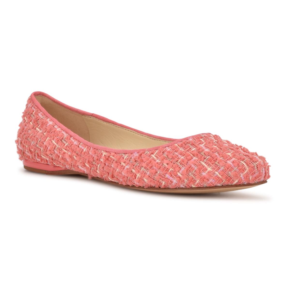 Ballerine Nine West Speakup Almond Embout Femme Corail | 1957GBTIF