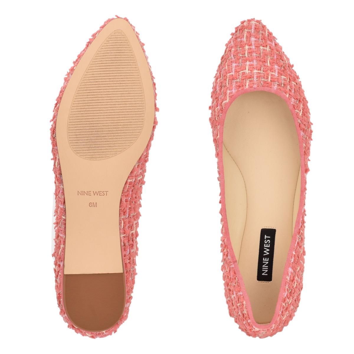 Ballerine Nine West Speakup Almond Embout Femme Corail | 1957GBTIF