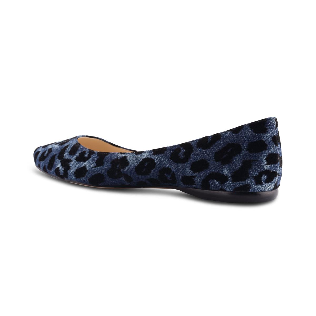 Ballerine Nine West Speakup Almond Embout Femme Bleu Leopard | 2078JTBAO