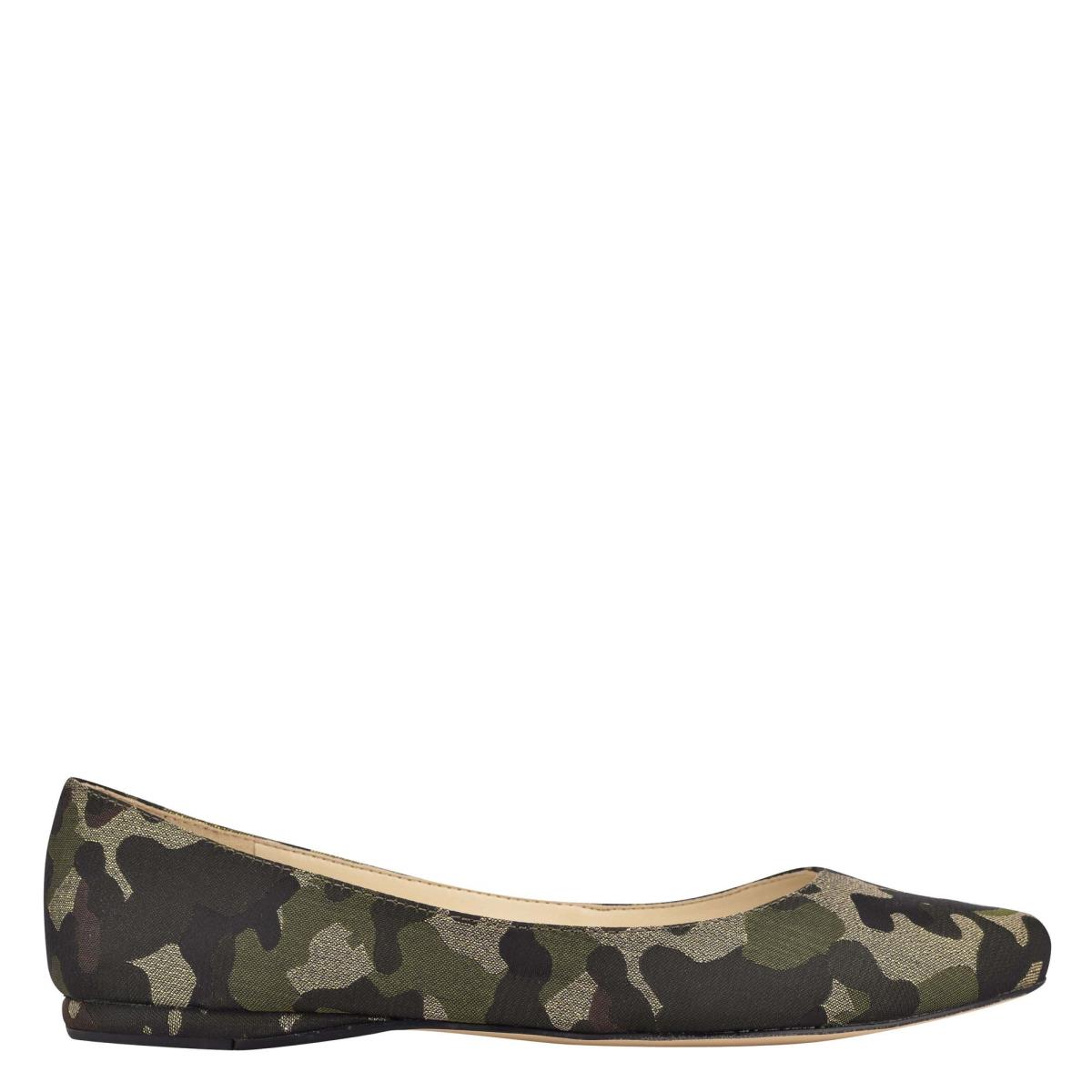 Ballerine Nine West Speakup Almond Embout Femme Vert Olive | 5374PYZXI