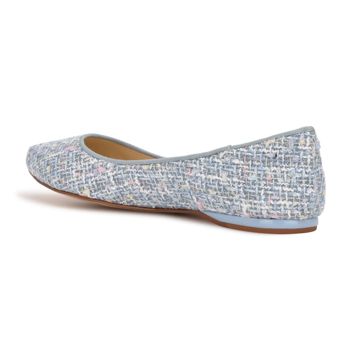 Ballerine Nine West Speakup Almond Embout Femme Bleu Clair | 7023UYCJP