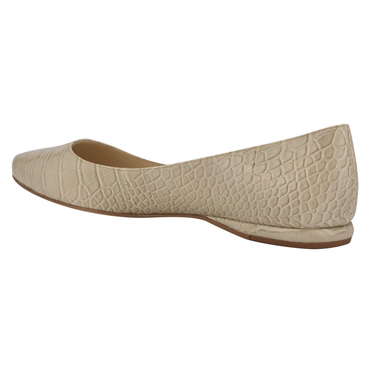 Ballerine Nine West Speakup Almond Embout Femme Grise Serpent | 8410AUHOL