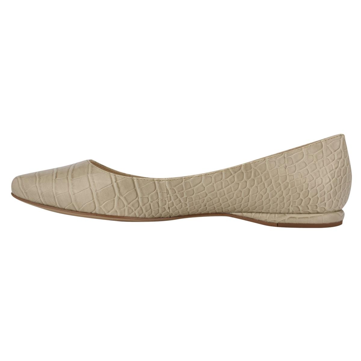 Ballerine Nine West Speakup Almond Embout Femme Grise Serpent | 8410AUHOL