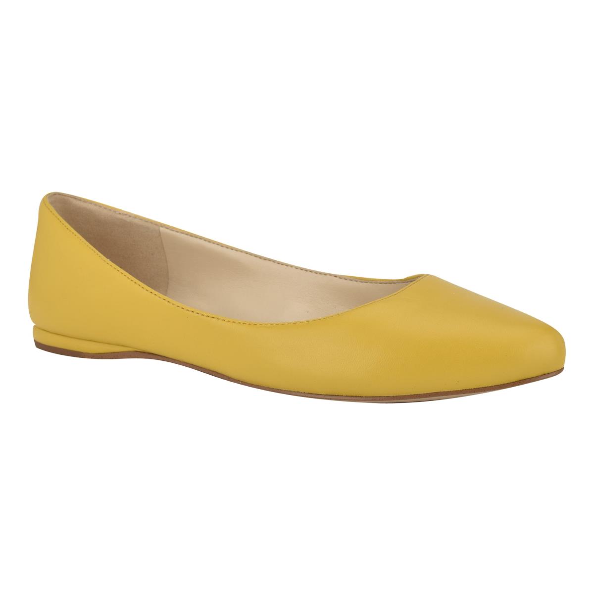 Ballerine Nine West Speakup Almond Embout Femme Jaune | 8752NQKLU