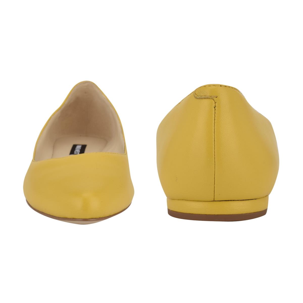 Ballerine Nine West Speakup Almond Embout Femme Jaune | 8752NQKLU