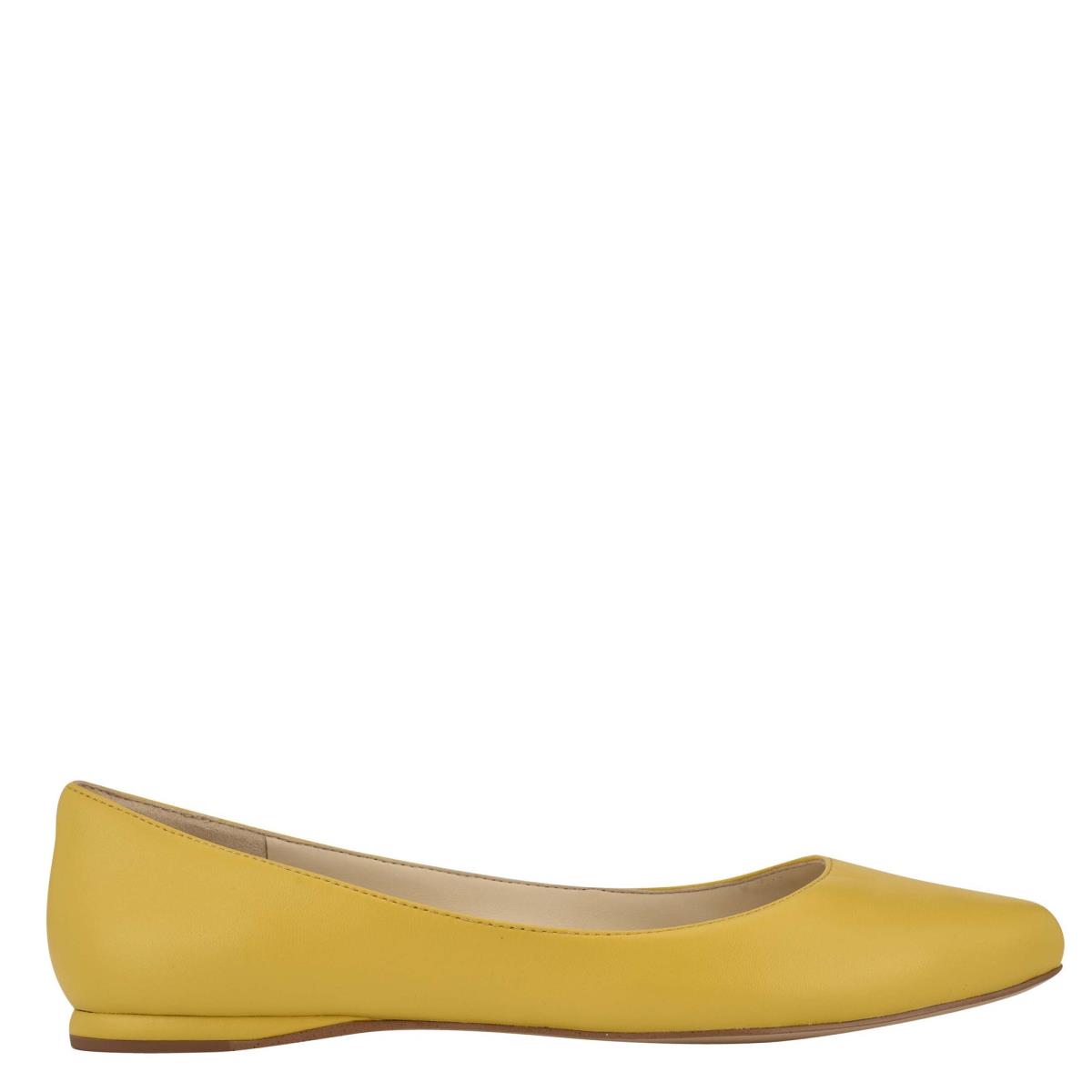 Ballerine Nine West Speakup Almond Embout Femme Jaune | 8752NQKLU