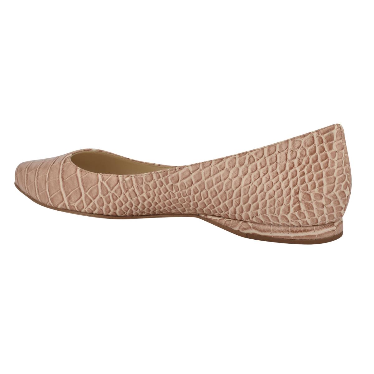 Ballerine Nine West Speakup Almond Embout Femme Rose Serpent | 9421UTVMS