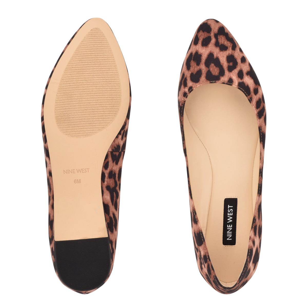 Ballerine Nine West Speakup Almond Embout Femme Leopard | 9841MKWZO