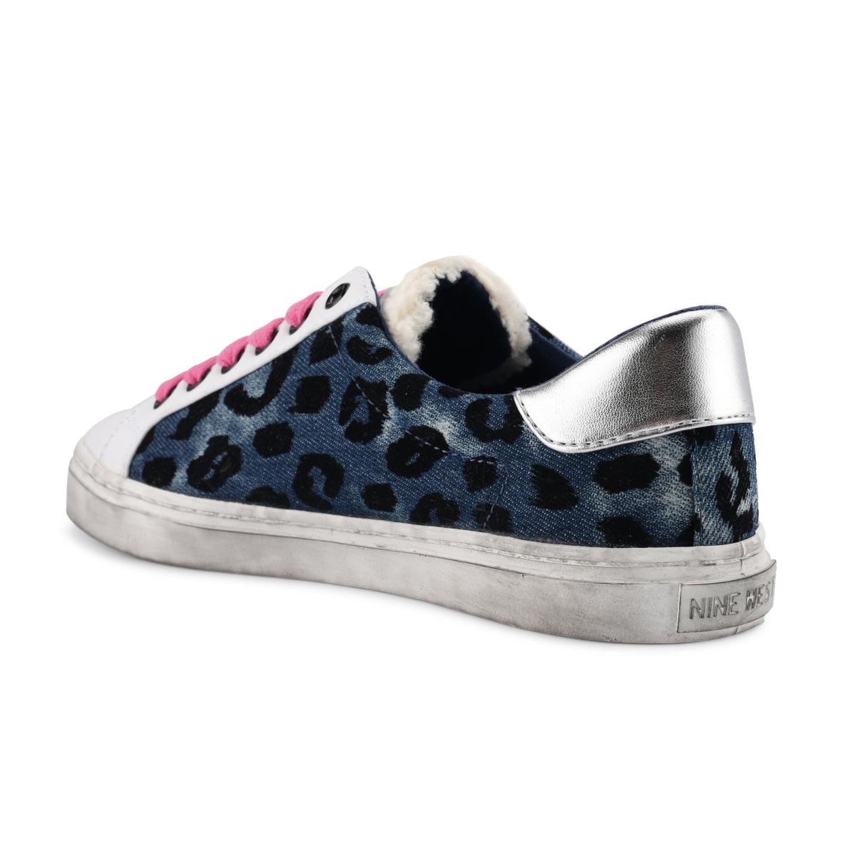 Baskets Décontractées Nine West Best Femme Bleu Leopard | 3274FVXLQ