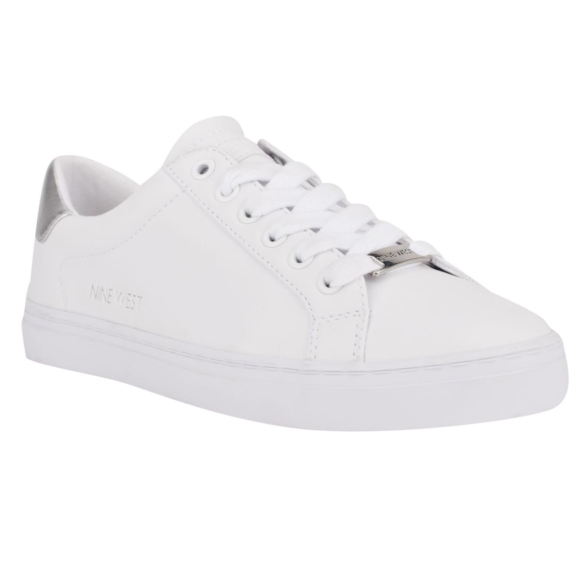 Baskets Décontractées Nine West Best Femme Blanche Argent | 4961EUTBV