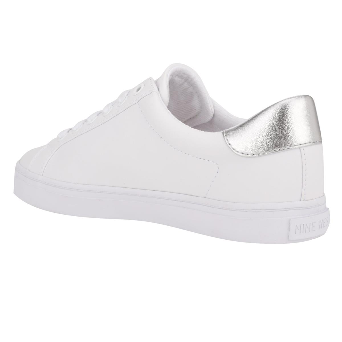 Baskets Décontractées Nine West Best Femme Blanche Argent | 4961EUTBV