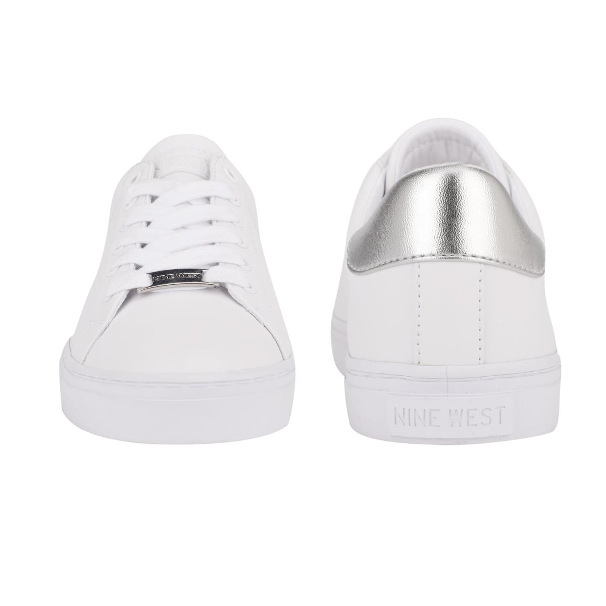 Baskets Décontractées Nine West Best Femme Blanche Argent | 4961EUTBV