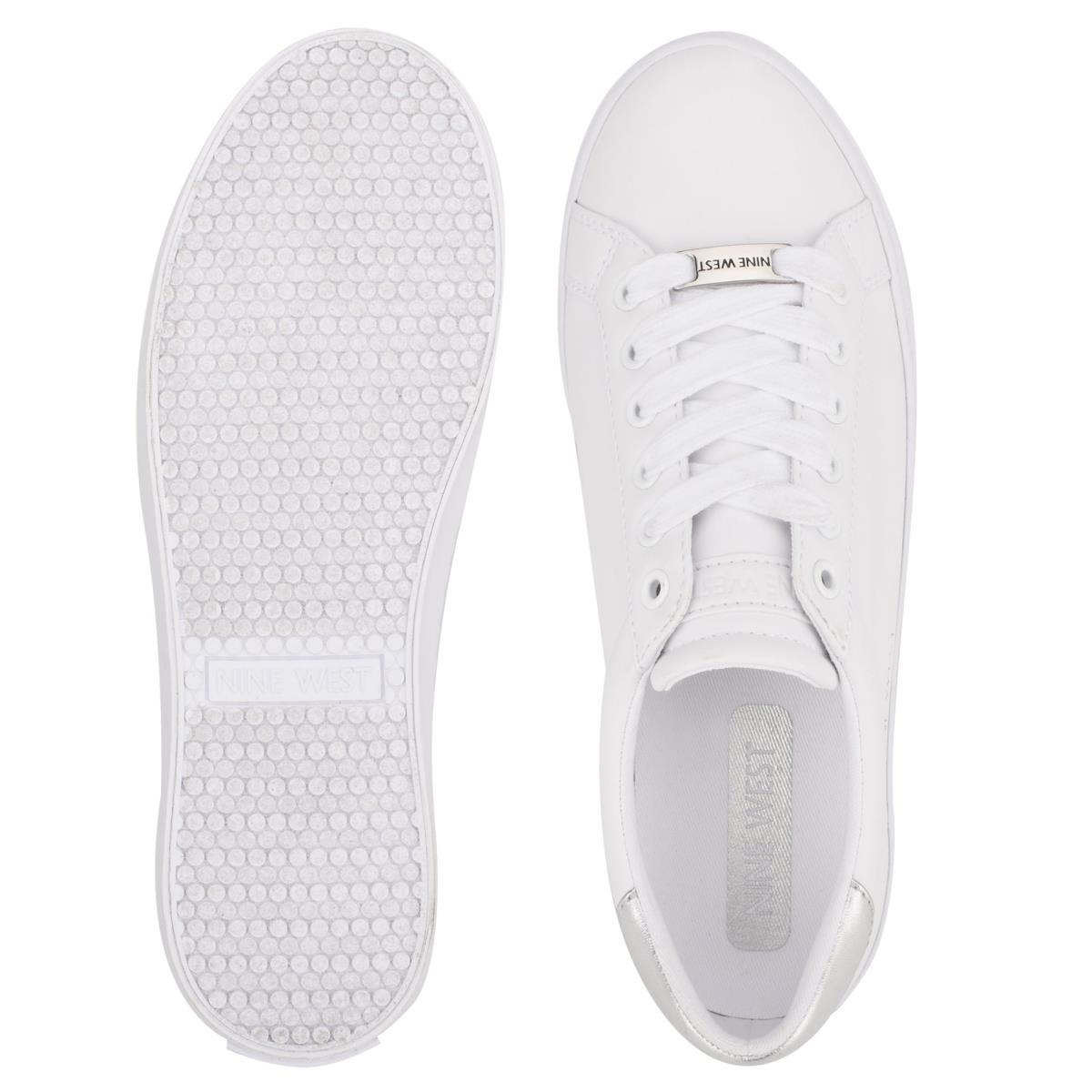 Baskets Décontractées Nine West Best Femme Blanche Argent | 4961EUTBV