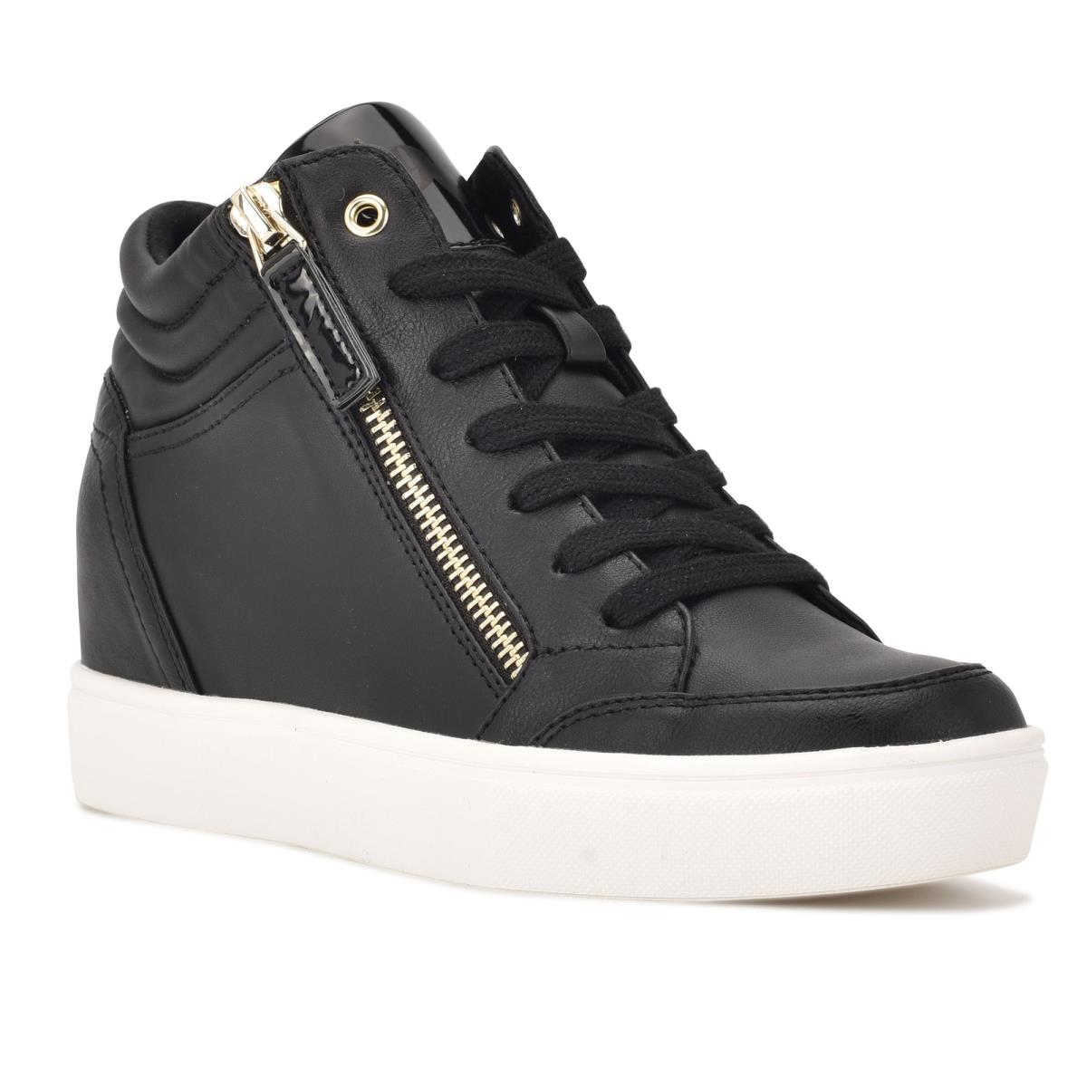 Baskets Nine West Tons High Top Hidden Wedge Sneakers Femme Noir | 2530AWMNE