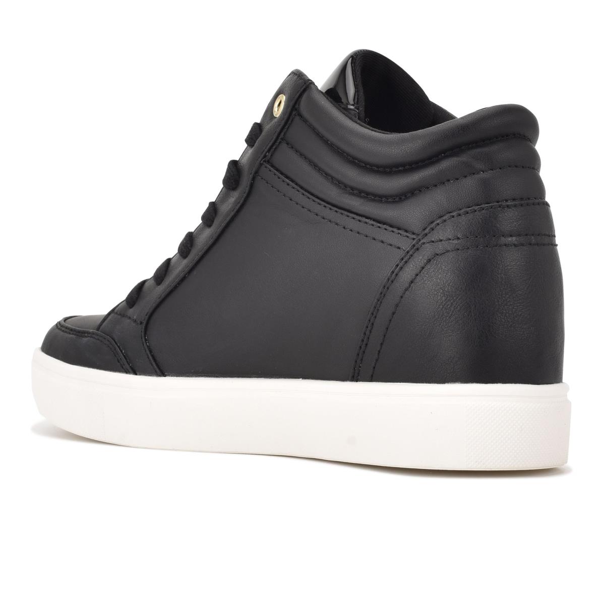 Baskets Nine West Tons High Top Hidden Wedge Sneakers Femme Noir | 2530AWMNE