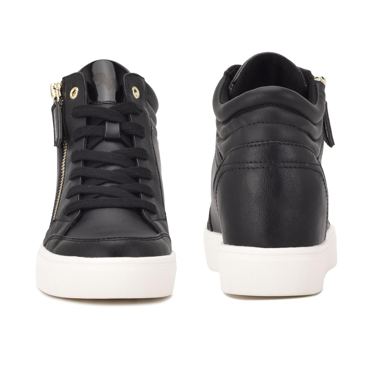 Baskets Nine West Tons High Top Hidden Wedge Sneakers Femme Noir | 2530AWMNE