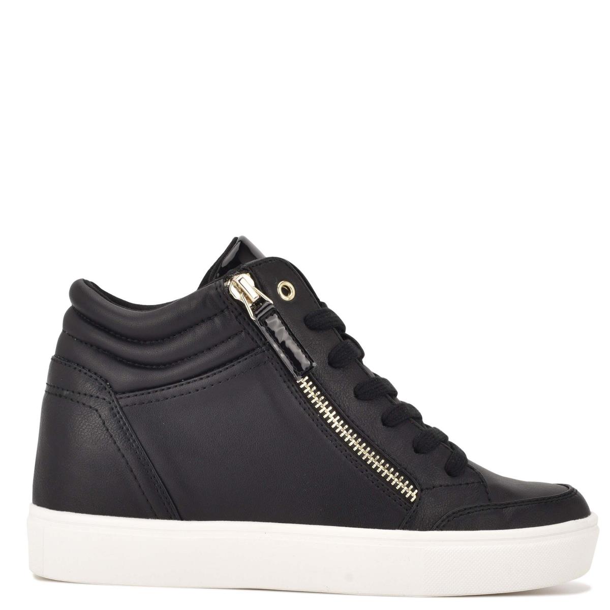 Baskets Nine West Tons High Top Hidden Wedge Sneakers Femme Noir | 2530AWMNE