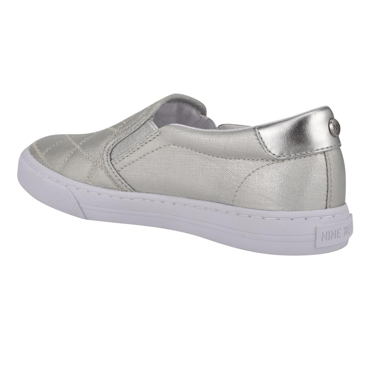 Baskets À Enfiler Nine West Lala Femme Argent | 3501GPYFT