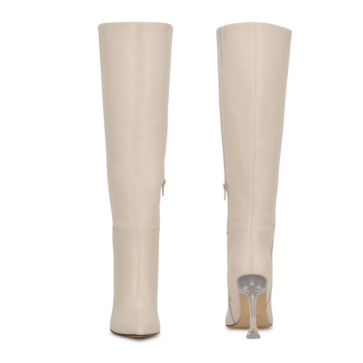 Bottes Habillées Nine West Talya Femme Blanche | 5613NEHDZ