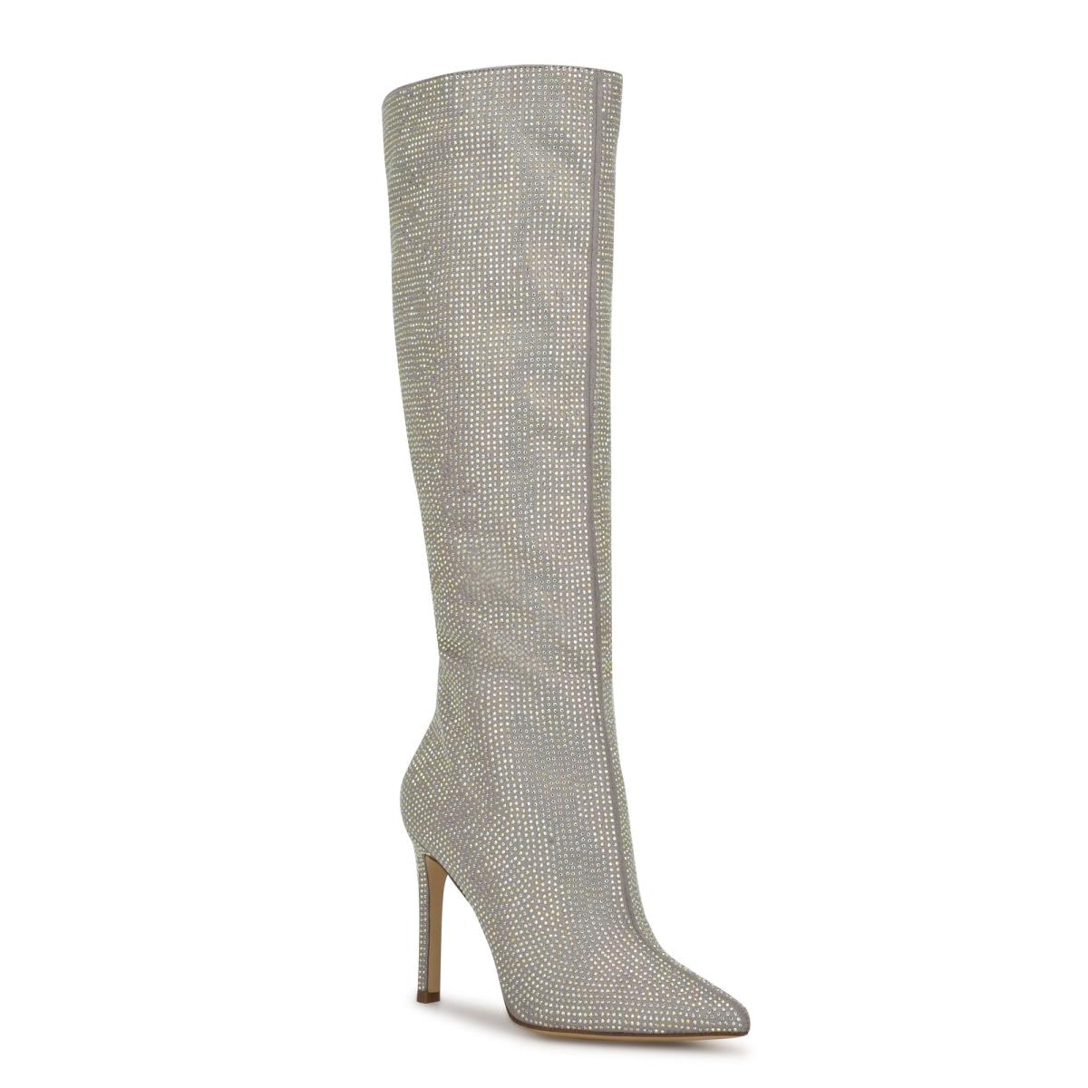 Bottes Habillées Nine West Tysh Rhinestone Femme Argent | 4208JUPHE