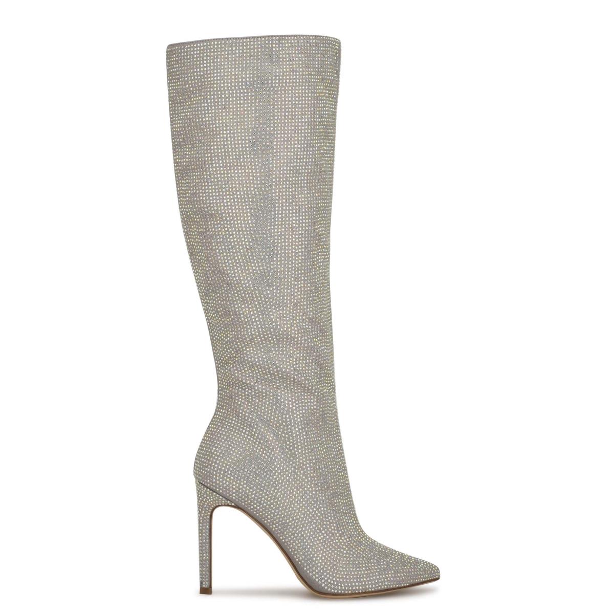 Bottes Habillées Nine West Tysh Rhinestone Femme Argent | 4208JUPHE