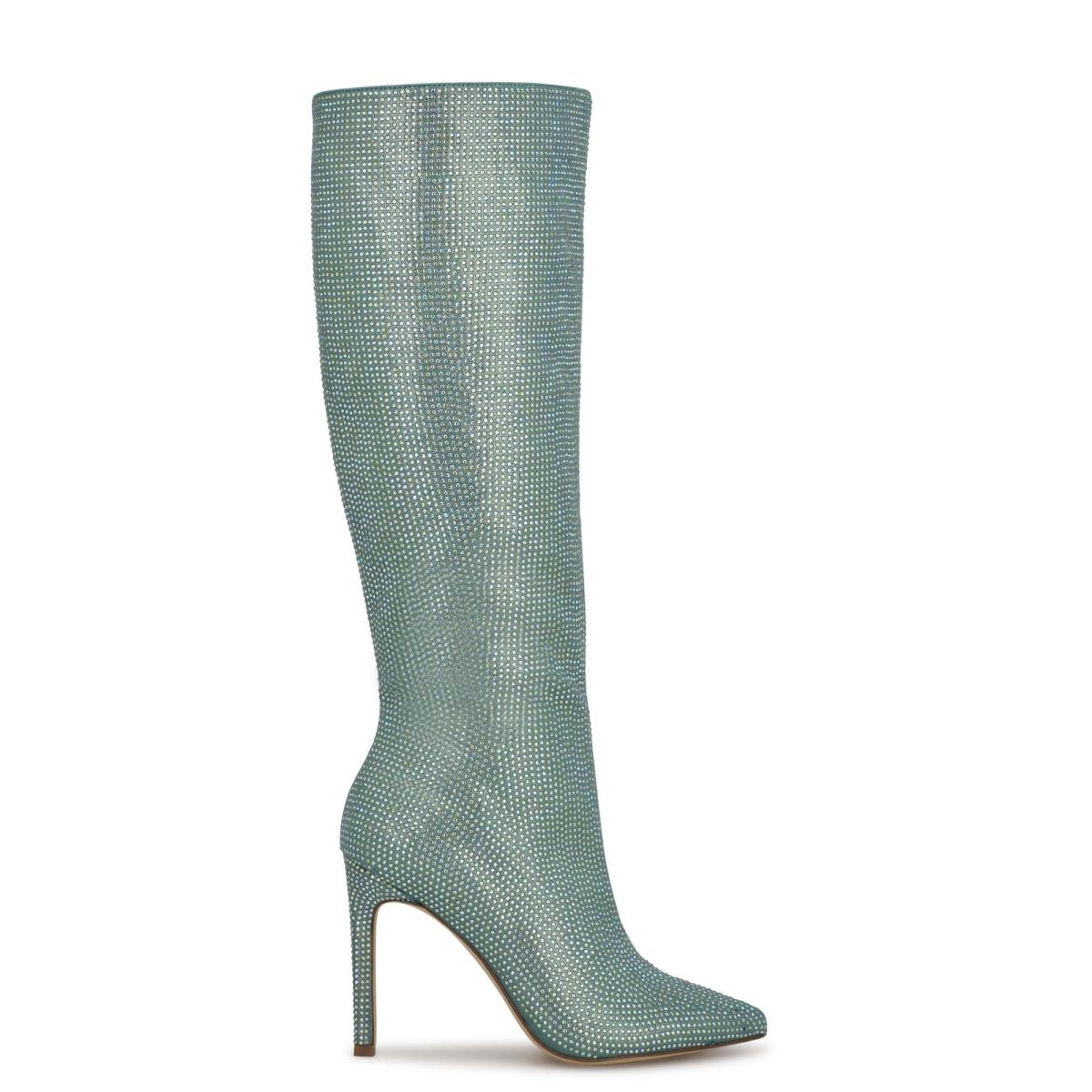 Bottes Habillées Nine West Tysh Rhinestone Femme Vert Clair | 5829CHLGE