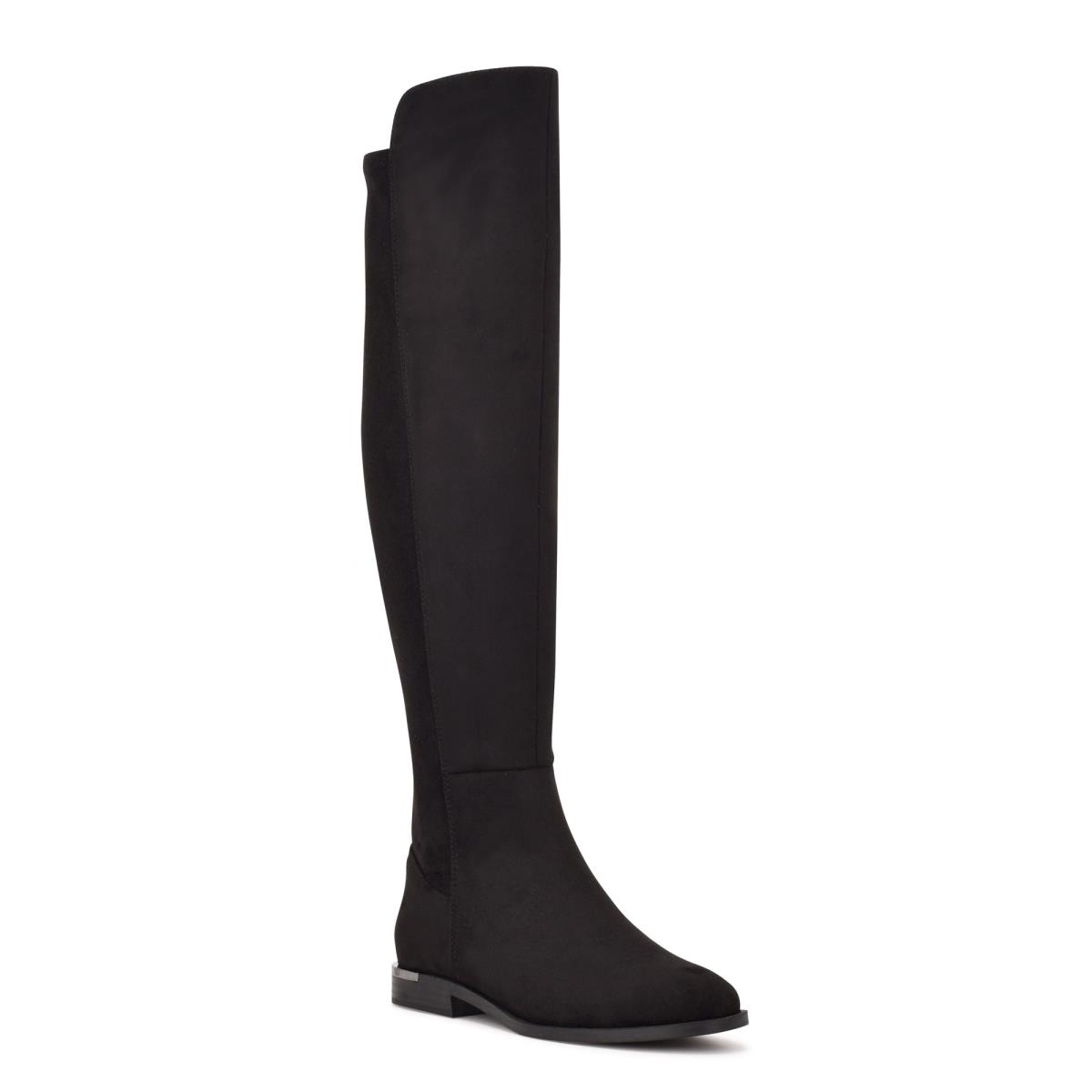 Bottes Nine West Allair Larges Calf Over the Knee Femme Noir | 0748CSTAE