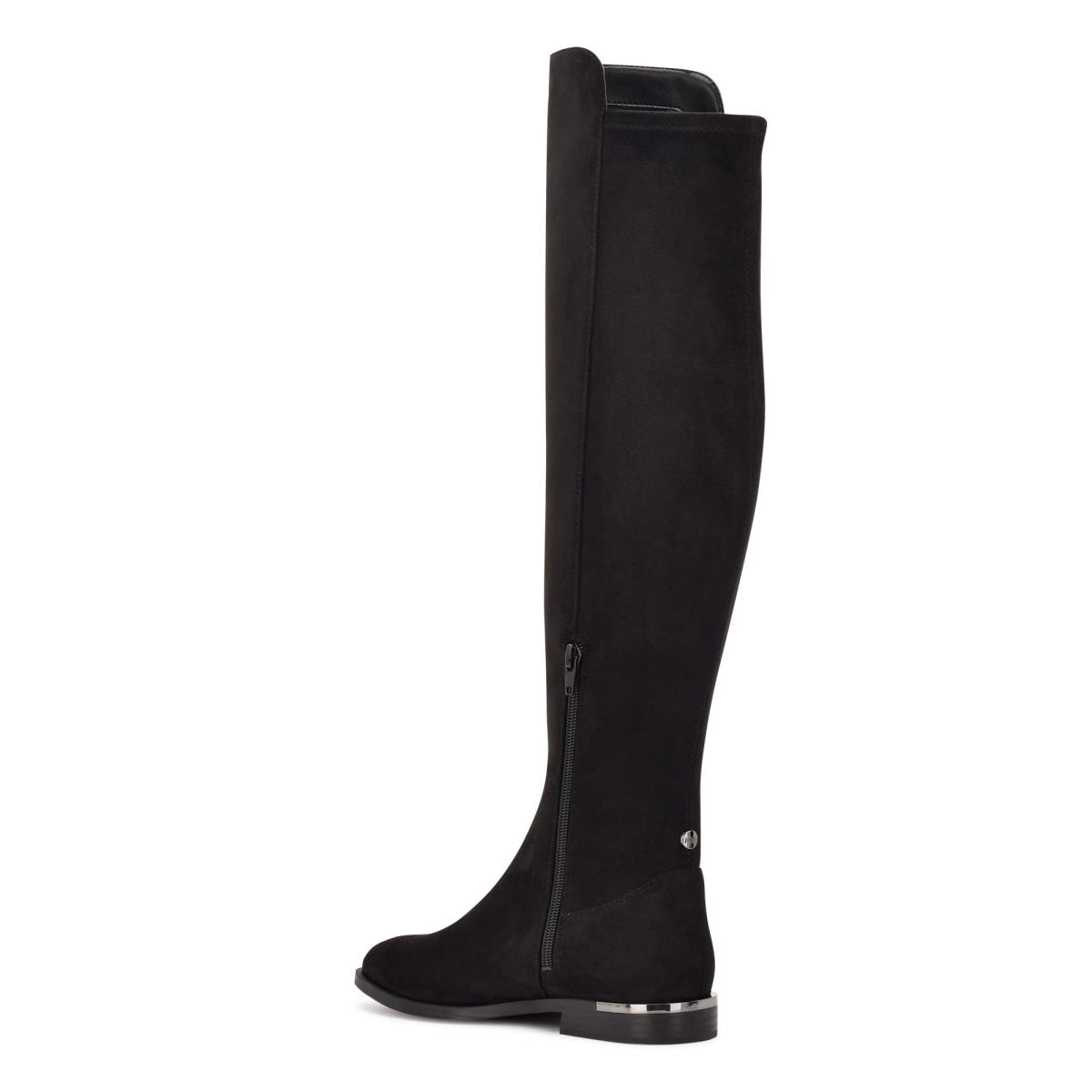 Bottes Nine West Allair Larges Calf Over the Knee Femme Noir | 0748CSTAE