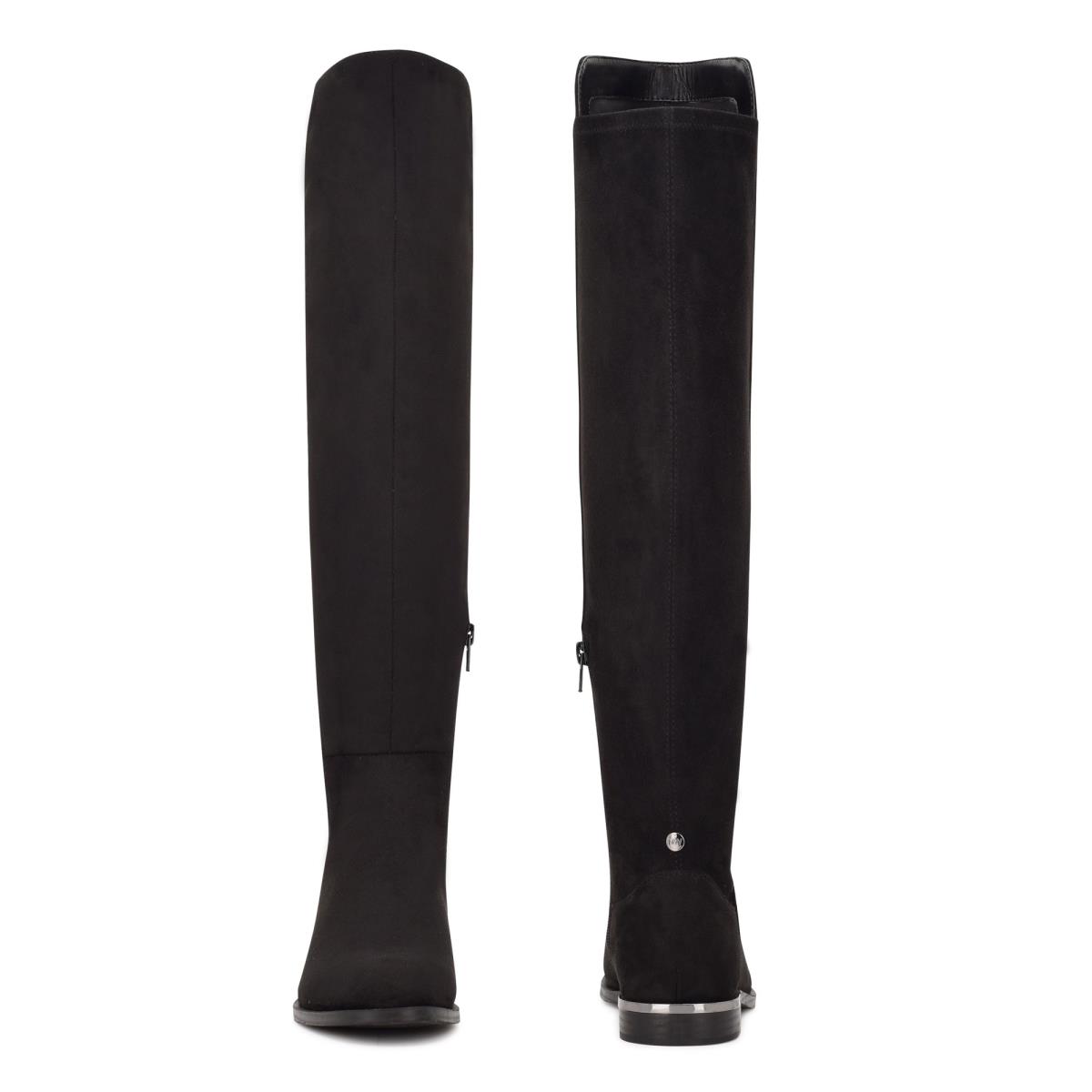 Bottes Nine West Allair Larges Calf Over the Knee Femme Noir | 0748CSTAE