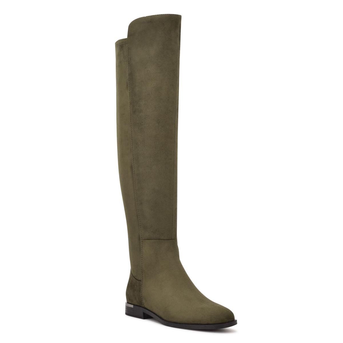 Bottes Nine West Allair Larges Calf Over the Knee Femme Vert Olive | 5641GAXHD