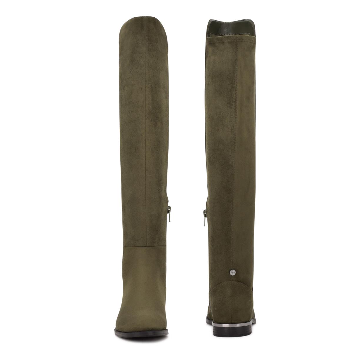 Bottes Nine West Allair Larges Calf Over the Knee Femme Vert Olive | 5641GAXHD