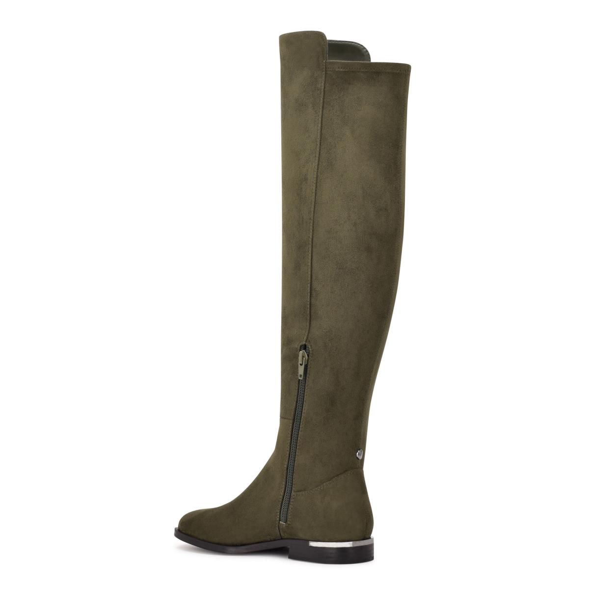 Bottes Nine West Allair Over the Knee Femme Vert Olive | 2513ROYEL